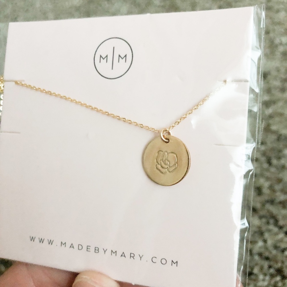 Made by Mary gold flower necklace